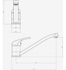 Aqualla Eco Kitchen Sink Monobloc Mixer Tap