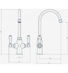 Aqualla Georgia Kitchen Sink Monobloc Mixer Tap