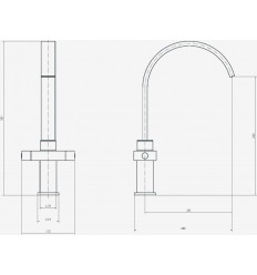 Aqualla Zen Kitchen Sink Monobloc Mixer Tap