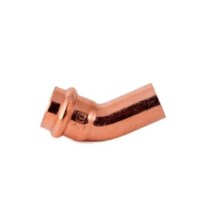 Copper Press Fittings Coupling Street 45 degree 1/2" 