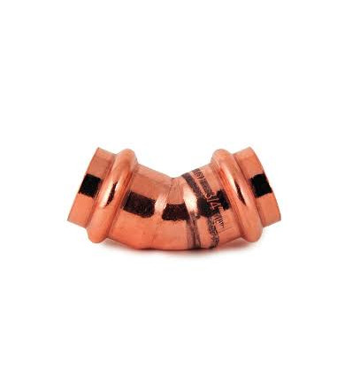 Copper Press Bend 45 degree 1/2" 